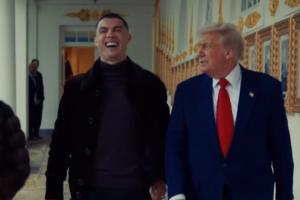 白宫官方社媒晒C罗与特朗普同行视频，配文：两位GOAT